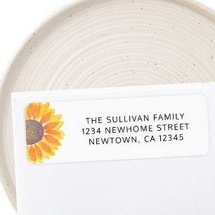 Sunflower Return Address  Label
