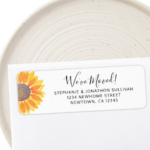 Sunflower Return Address Label