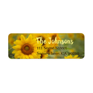 Sunflower Return Address Labels