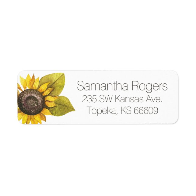 Sunflower Return Address Labels (Front)