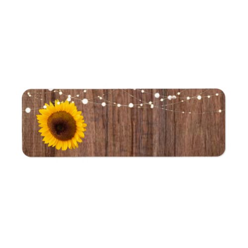 Sunflower return address labels