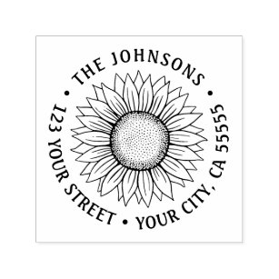 MaxStamp Self-Inking Round Sunflower Address Stamper MaxStamp Self-Inking Round Sunflower Address Stamper