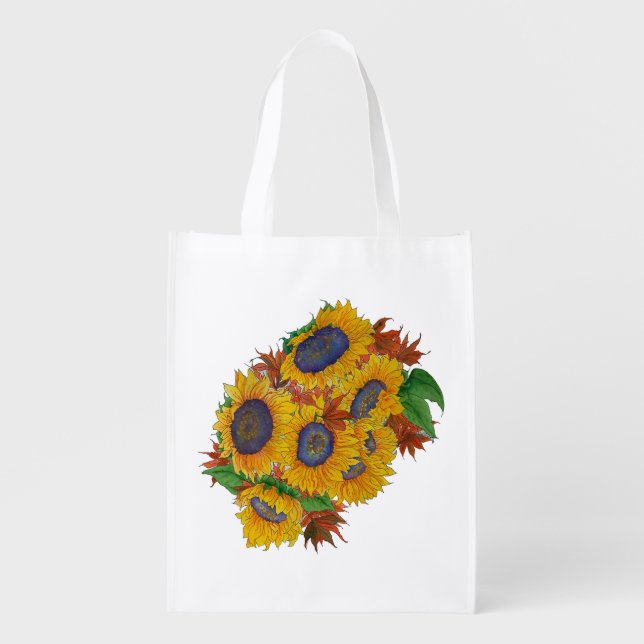 Sunflower Reusable Grocery Bag (Front)