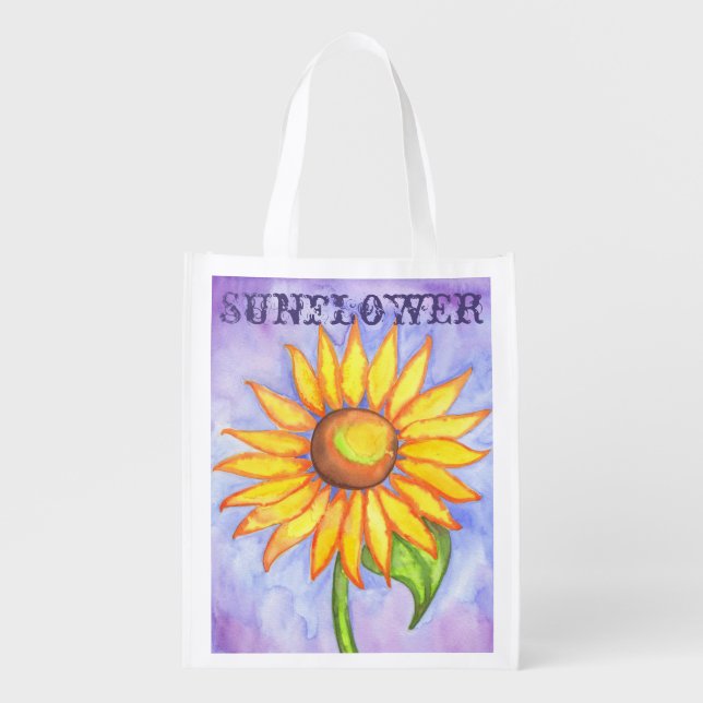 Sunflower Reusable Grocery Bag (Front)