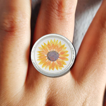 Sunflower Ring by SewMosaic at Zazzle