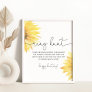 Sunflower ring hunt bridal shower game poster