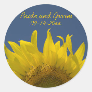 Sunflower Rising Wedding Envelope Seals