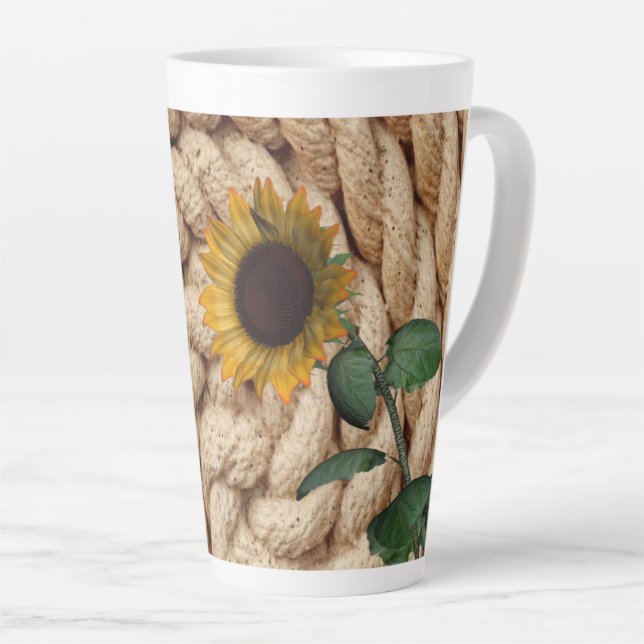 Sunflower Rope Latte Mug (Right Angle)