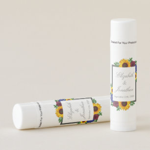 Sunflower Rose Floral Wedding Lip Balm