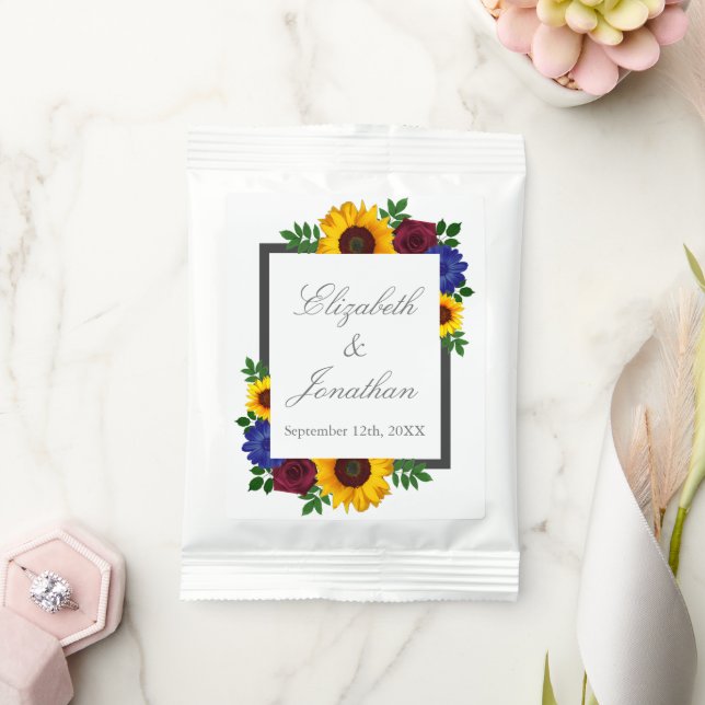 Sunflower Rose Floral Wedding Margarita Drink Mix (Wedding)