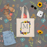 Sunflower Rose Floral Wedding Tote Bag at Zazzle
