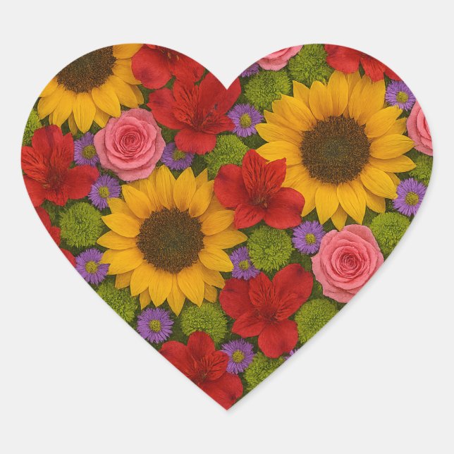 Sunflower Rose Sticker (Front)