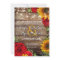 Sunflower & Roses Rustic Wood Lights Invitation