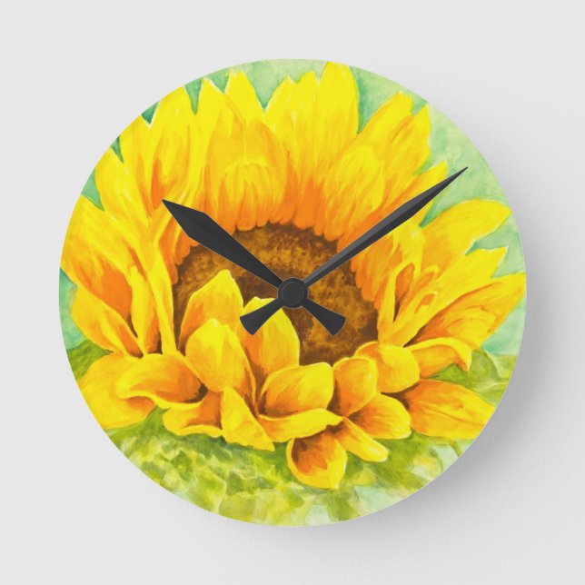 Sunflower Round Clock (Front)