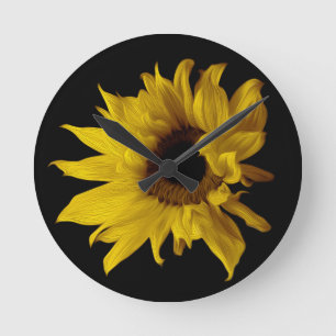 Sunflower Round Clock