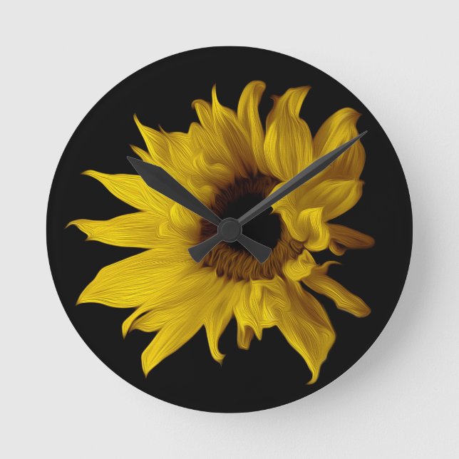 Sunflower Round Clock (Front)