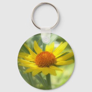 Sunflower Round Magnet Keychain