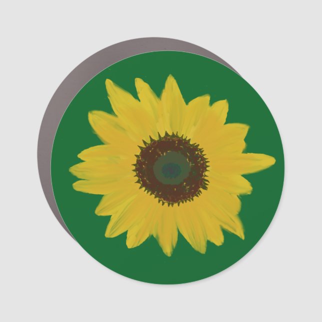 Sunflower Round Magnets (Front)