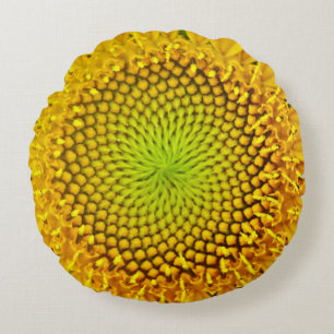 sunflower round pillow