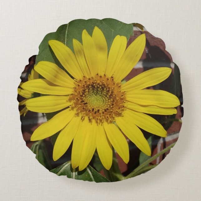 Sunflower Round Pillow (Front)