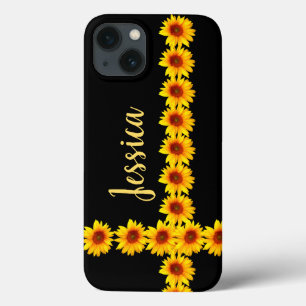 Sunflower Rows Personalized iPhone 13 Case