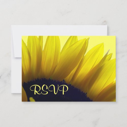 Sunflower RSVP Cards