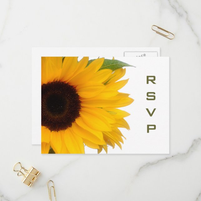 Sunflower RSVP Postcard (Front/Back In Situ)