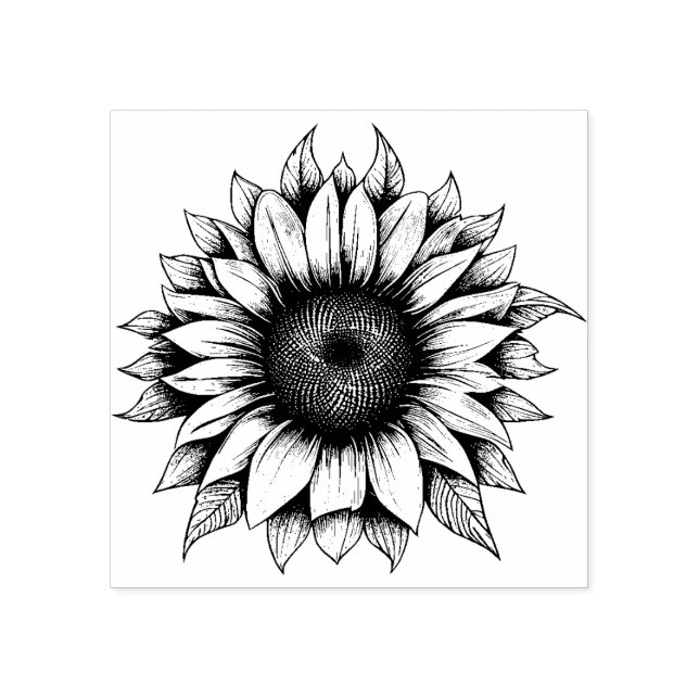 Sunflower Rubber Stamp (Imprint)