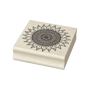Sunflower rubber stamp, crafting stamp