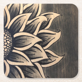 Sunflower Rustic Coaster