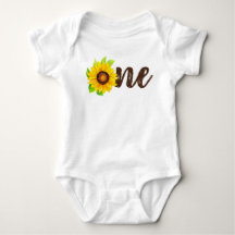 Sunflower Rustic Country 1st Birthday Party Baby B