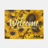 AnyDesign Sunflower Welcome Doormat Rustic Farmhouse Buffalo