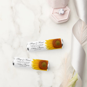 Sunflower Rustic Country Personalized Wedding Breath Savers® Mints