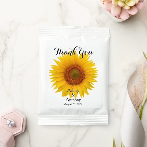 Sunflower Rustic Country Personalized Wedding Lemonade Drink Mix