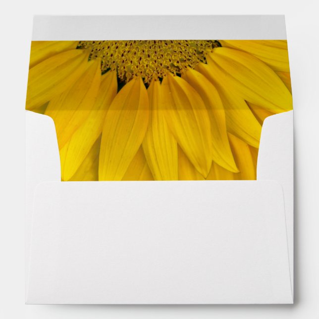 Sunflower Rustic Floral Fall Wedding 5x7 Envelope (Back (Bottom))