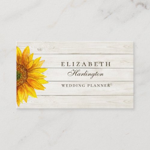 Sunflower Rustic flower Floral professional Business Card
