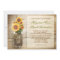sunflower rustic mason jar cute wedding invitation