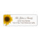 Sunflower Rustic Return Address