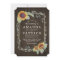 Sunflower Rustic Watercolor Wedding Invitations