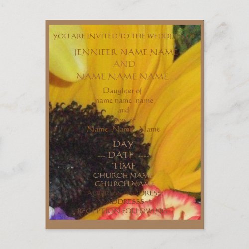 SUNFLOWER RUSTIC WEDDING INVITES ENSEMBLE