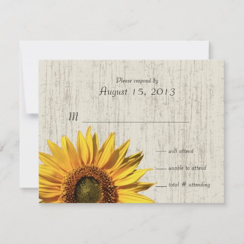 Sunflower Rustic Wedding/ Response
