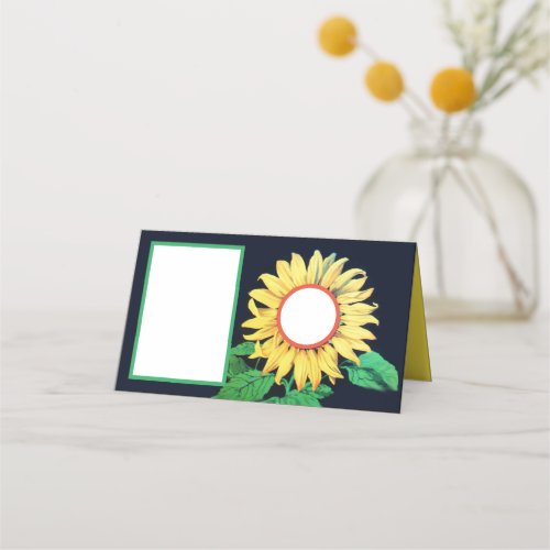 SUNFLOWER Rustic Wedding Summer Party Place Card