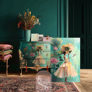 Sunflower Sanctuary Elegant Lady Fantasy Portrait Tissue Paper