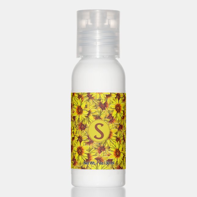 Sunflower Sanitizer / Lotion Travel Bottle Set (Front)