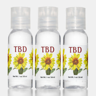 Sunflower Sanitizer / Lotion Travel Bottle Set