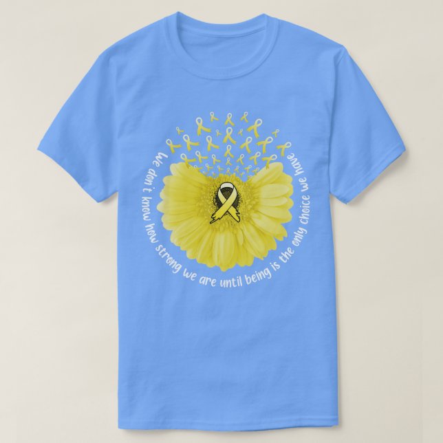 Sunflower Sarcoma Awareness Yellow Ribbon in July T-Shirt (Design Front)
