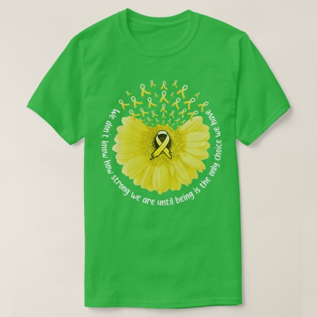 Sunflower Sarcoma Awareness Yellow Ribbon in July T-Shirt (Design Front)