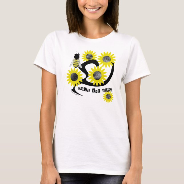 Sunflower Save the Bees tee (Front)