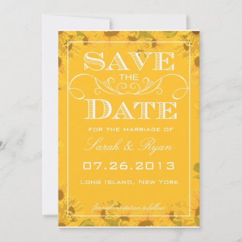 Sunflower Save the Date Announcement