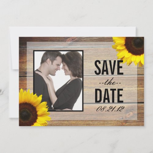 Sunflower Save the Date invitation